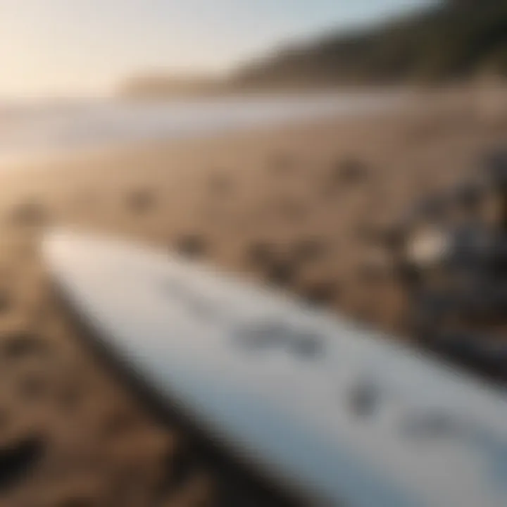 Local surfers preparing their gear on the beach