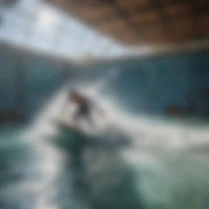 Safety measures in an indoor wave pool