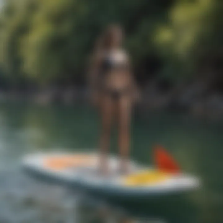 User enjoying a smooth ride on a motorized paddle board