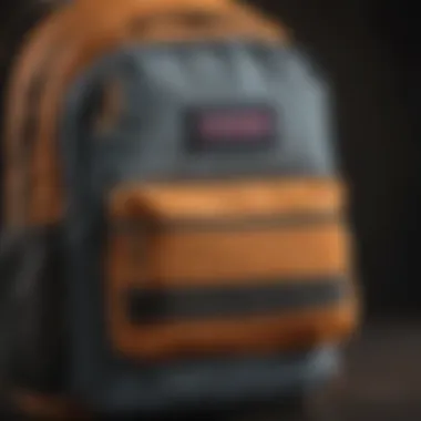 Close-up of the JanSport Mini's durable materials and craftsmanship, highlighting its quality.