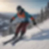 A breathtaking view of Killington Mountain during a skiing competition.