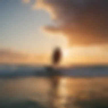 Kitesurfers enjoying a sunset session, showcasing the sport's social aspect