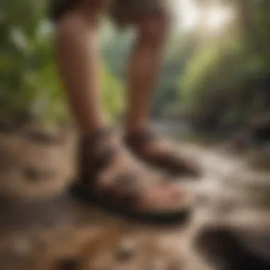 Group of adventurers with Malvado sandals in a natural setting