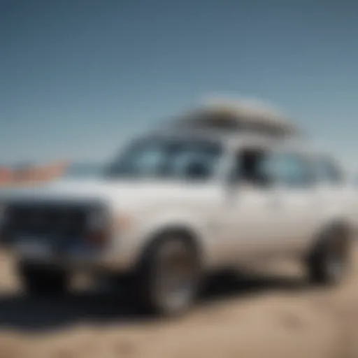 Different types of surf racks displayed on various cars