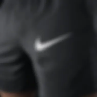 Close-up of the unique design elements of Nike Club Essentials Novelty Shorts