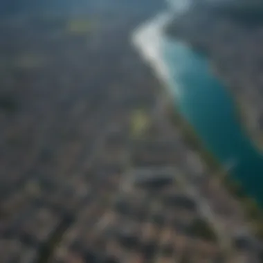Aerial View of Zurich from Above A breathtaking aerial view of Zurich's landscape during a paragliding experience.