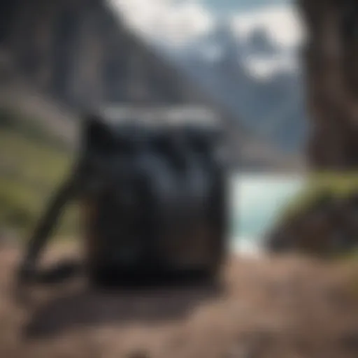 Stylish Patagonia Black Hole bag in a natural setting