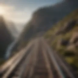 A breathtaking view of the Quicksilver High Line set against a dramatic landscape.