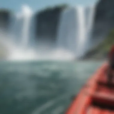 The breathtaking view of Niagara Falls from a raft