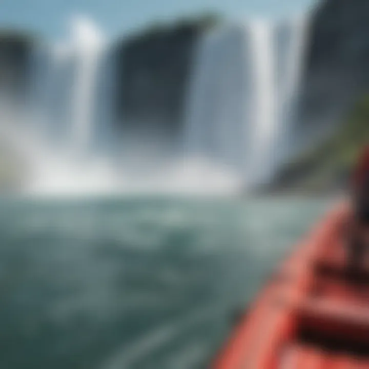 The breathtaking view of Niagara Falls from a raft