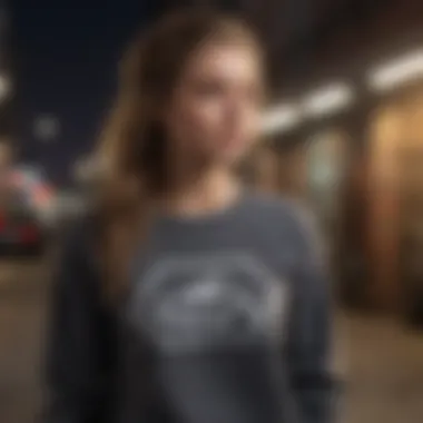 Roxy Sweatshirt in Urban Streetwear Stylish urban setting featuring the sweatshirt in a streetwear context