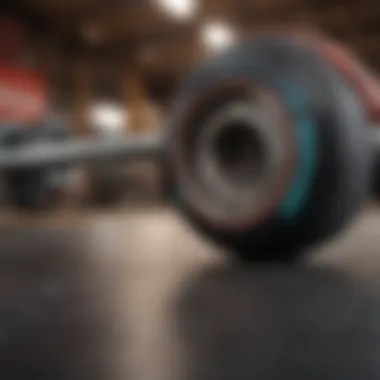 Quality Components: What to Look for in Skateboard Gear A close-up of skateboard wheels and deck ready for sale
