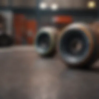 Materials of Skateboard Wheels Variations of skateboard wheels arranged by material type.