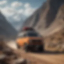 Sherpa van navigating rugged terrain during an extreme sports event