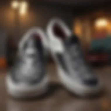 Artistic representation of Skull Vans Slip-On shoes showcasing their iconic design.