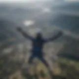 Skydiver soaring above Tacoma's scenic landscape