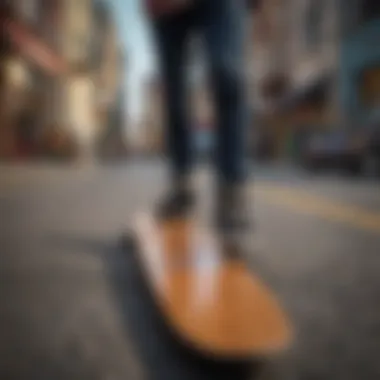 A group of enthusiasts engaging in a small long board community event