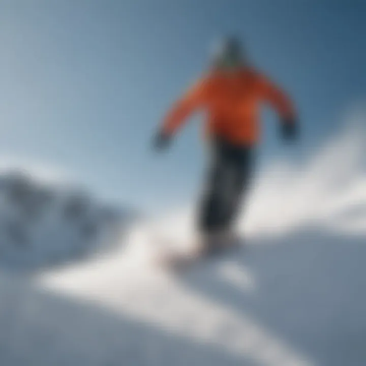 Snowboarders navigating a challenging slope