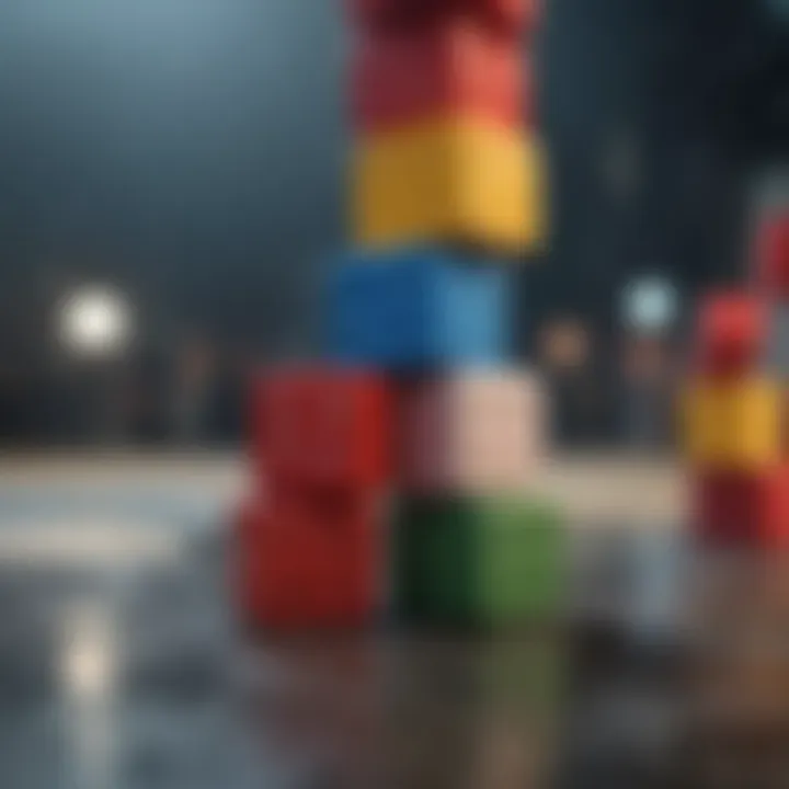 Visual metaphor of building blocks symbolizing emotional strength