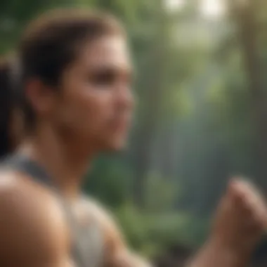 An athlete practicing mindfulness meditation