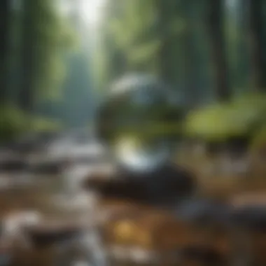 Mental Clarity in Nature A serene landscape representing mental clarity