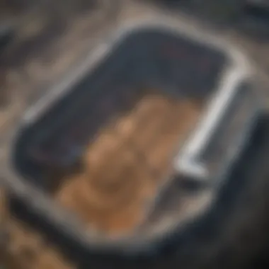 Aerial View of Supercross Venue in Atlanta Spectacular aerial view of the Atlanta Supercross venue filled with enthusiastic fans.