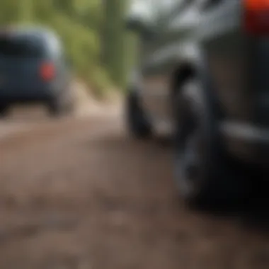 Durability Meets Style Close-up of all black low Vans on rugged terrain