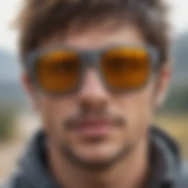 Group of extreme sports enthusiasts wearing grey wayfarer sunglasses.