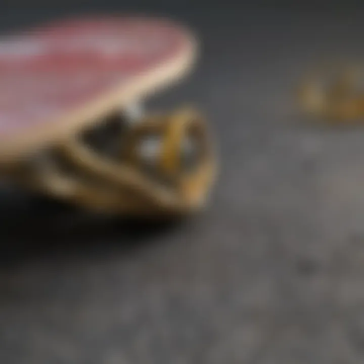 Close-up of high-quality materials used in skate deck construction.