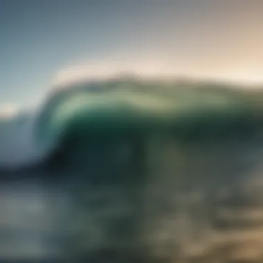 Waves crashing on the shore at a top surfing destination