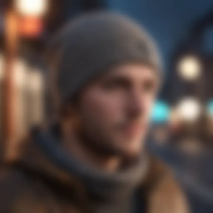Brixton beanie worn during an extreme sports activity