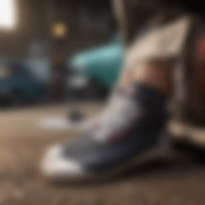 Collection of various Vans ankle socks highlighting different styles and colors.