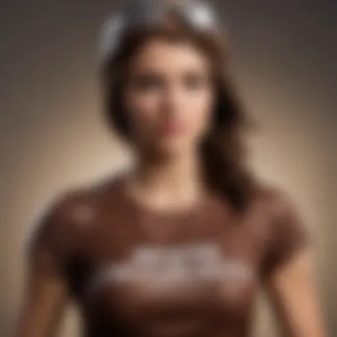 Athlete Embracing Chocolate Fashion in Extreme Sports Athlete wearing a chocolate-themed t-shirt in action