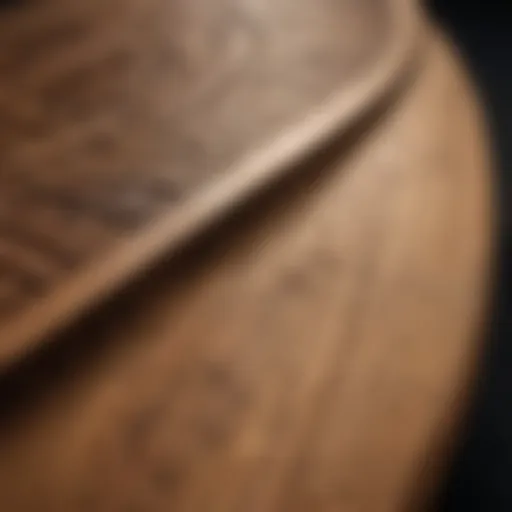 Intricate design of a teak fingerboard showcasing craftsmanship