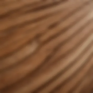 Durability of Teak Wood Close-up of teak grain highlighting durability and texture