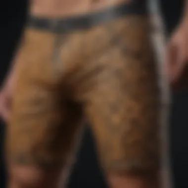 Vibrant animal print shorts designed for extreme sports.