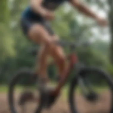 Athlete demonstrating the practicality and comfort of super short shorts during a biking session