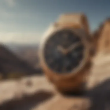 An extreme athlete wearing the Nixon Gold Watch during a high-adrenaline sport.