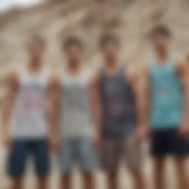 Group of extreme sports enthusiasts wearing Rip N Dip tank tops