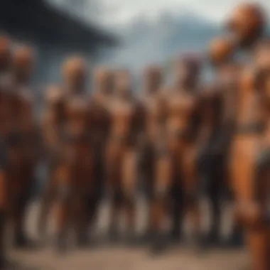 Unity in Diversity: Athletes Embracing Brown Attire Group of athletes sporting brown outfits at a competition