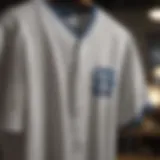 Classic white baseball jersey showcasing its timeless design