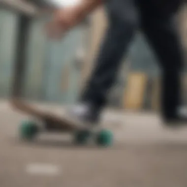 Skateboarder performing a trick using Shake Junt grip tape