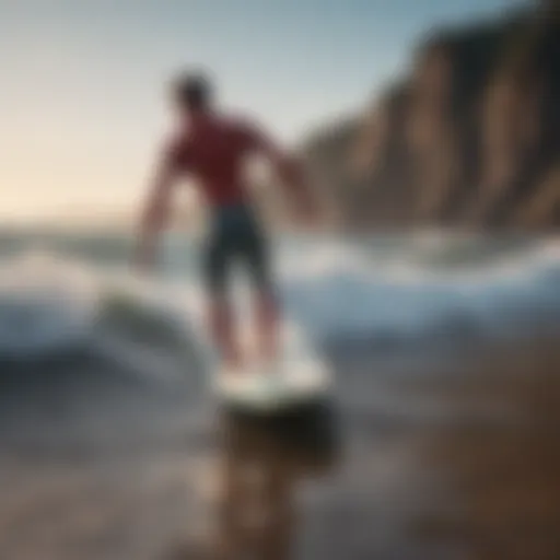 Colorful assortment of surfer toys arranged creatively