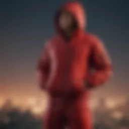 Dynamic athlete showcasing red windbreaker pants in action during extreme sports.