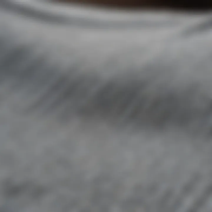 Close-up of the texture and fabric of a high-quality surf robe.