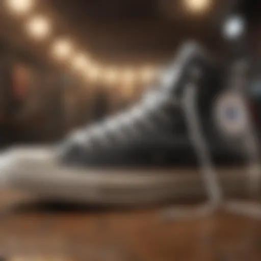A vintage pair of Chuck Taylor Converse showcasing their classic design and iconic star logo.