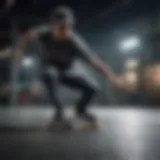 Dynamic dribbling technique in freestyle skateboarding