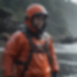 Drysuit showcasing advanced material technology