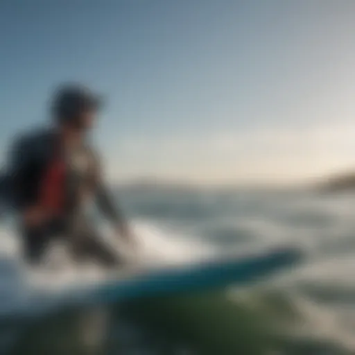 Kitesurfing hat in action on the water