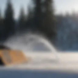 Quick wax application on a snowboard